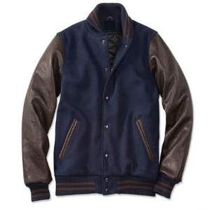 Veste universitaire Letterman de baseball personnalisée OEM Manteau personnalisé OEM Bomber universitaire en cuir artificiel avec logo brodé pour hommes - Product Image 5