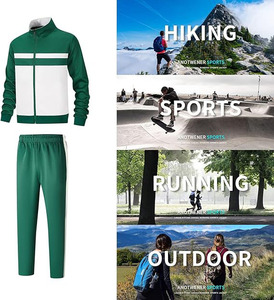 Survêtement de haute qualité pour hommes Streetwear Sweat-shirt à capuche épais délavé au soleil et pantalon baggy évasé - Product Image 5