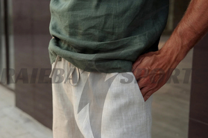 2025 verano nuevo diseño hecho a medida para hombres transpirable Spandex/algodón ecológico pantalones cortos de secado rápido patrón sólido bordado Plus - Product Image 4