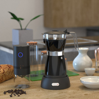 Portable électrique Moka Pot expresso brasseur Latte outils ensemble de qualité alimentaire en acier inoxydable percolateur cafetière