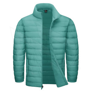 Custom Logo Quilted Winter Puffer <b>Jacket</b> Stand Collar High Street Style Windbreaker Bomber with <b>Light</b> Outdoor Features - Product Image 1