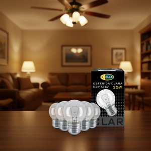 ESFERICA E27 CL 25W 125V Incandescent <b>Bulbs</b> - Product Image 3