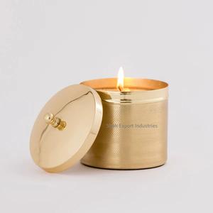 Tarro decorativo para velas de Color negro mate para el hogar con tapa, vela llena de cera de lujo, tarro contenedor de velas de Metal votivo - Product Image 5