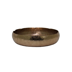 Ensemble de 2 bols de service en métal pour ustensiles de cuisine finis noir et or bleu et or pour décor de vaisselle fait à la main - Product Image 3