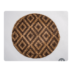 Eco-Friendly 40 X 40 cm <b>Round</b> Jute Braided <b>Placemats</b> Printed Classic Rustic Style for Home Dining Table Decoration - Product Image 2