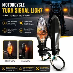 Par de Luces Direccionales LED para Motocicleta, Indicadores Delanteros y Traseros Universales - Product Image 3