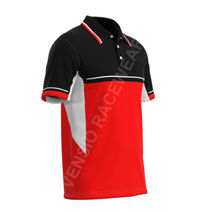 Vente en gros de polos OEM en % polyester de haute qualité pour hommes Racing Pit Crew Vêtements de sport à impression numérique à manches courtes - Product Image 5