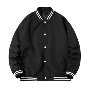 Custom Design Trending Varsity Jacket <b>Stand</b> Collar Winter Windbreaker Breathable Eco-Friendly Vintage <b>Work</b> Uniform Top Canvas - Product Image 1