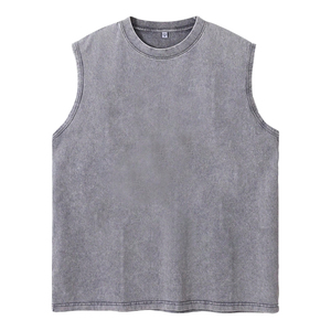 เสื้อกล้ามกล้ามแขนกุดสำหรับผู้ชายเสื้อกล้ามขนาดใหญ่พิเศษสำหรับเล่นกีฬาออกกำลังกายเล่นฟิตเนสกีฬาใส่ด้านนอกซักด้วยกรดออกแบบโลโก้ได้ตามต้องการ - Product Image 3