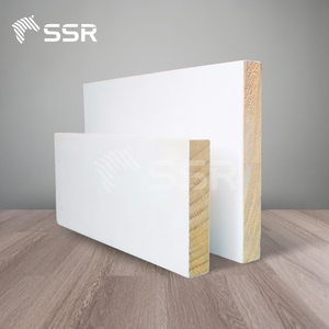 Trắng primed rắn gỗ vỏ đúc tường khuôn wainscote Bảng điều chỉnh cơ sở TRIM Board trang trí nội thất đúc OEM nhà máy - Product Image 2