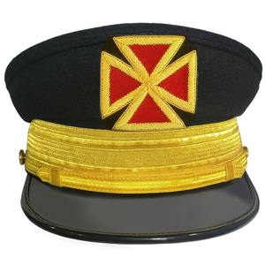 2024 casquettes de fatigue maçonniques cousues à la main exclusives en laine et coton de conception de broderie unique pour une utilisation en extérieur - Product Image 4