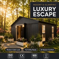 Cabane de retraite de méditation zen, villa modulaire préfabriquée pour complexe de bien-être et séjour culturel en pleine nature