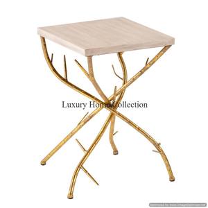 โต๊ะกาแฟทำมือเฟอร์นิเจอร์สำหรับบ้านโรงแรมและร้านอาหารทองเหลืองโบราณตกแต่งโต๊ะในห้องนั่งเล่นออกแบบเป็นเอกลักษณ์ - Product Image 2