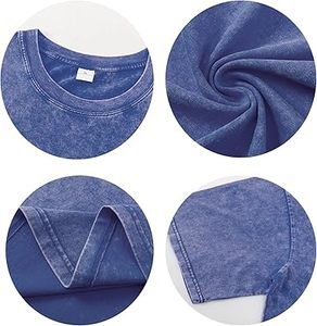 100% haute qualité coloré 220 grammes poids lourd en détresse respirant goutte épaule T-Shirt soleil délavé mode Streetwear pour - Product Image 5