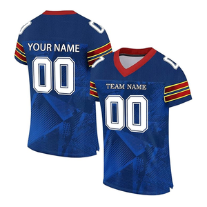 Camisetas de fútbol americano personalizadas de alta calidad para hombres, ropa deportiva superior con nombre de equipo, número de estilo impreso, diseño personalizado - Product Image 1