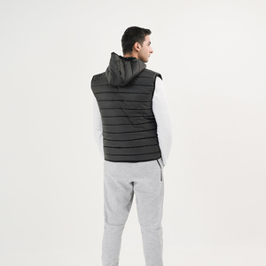 Nuevo estilo de calidad de moda Otoño lona chaleco acolchado media chaqueta sin mangas hombres a prueba de viento transpirable servicio OEM - Product Image 4