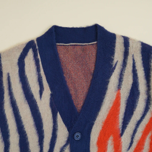 Cárdigan de manga larga para hombre al por mayor, suéteres, diseño Vintage a rayas, transpirable, botones UNISEX, ropa de invierno - Product Image 2