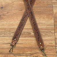 Nouvelle sangle de sac à main de remplacement Western en cuir usiné à la main personnalisable de qualité supérieure et sangle de caméra avec boutons-pression en laiton antique
