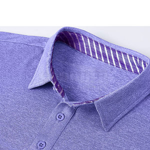 Venta al por mayor personalizado a granel camisetas de los hombres de talla grande de algodón transpirable casual diseño sólido con logotipo para Polos - Product Image 4