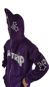 Trending Fashion Men's Full Zip Puff Diseño impreso Streetwear Style Hoodie mens cropped zip up HOODIE - Product Image 3
