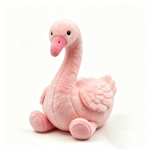 Peluche de Cisne Rosa, Juguete de Peluche de Cisne Rosa, Animal de Peluche de Cisne Rosa, Peluche de Cisne Adorable - Product Image 1