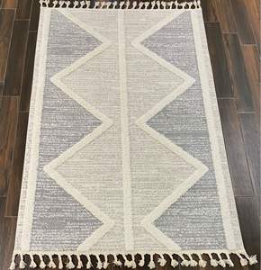 Juego de Alfombras Adiva Modernas de Jacquard Floral Turco, Tejidas en Polipropileno, con Base de Yute de Pelo Alto, Acolchadas, Hechas a Máquina, de Grosor Medio - Product Image 3