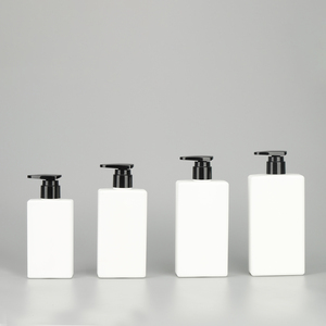 150ml 200ml 250ml 300ml vuông tóc điều hòa cơ thể Lotion bơm chai rỗng HDPE cảm ứng mềm chai dầu gội đầu - Product Image 1