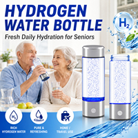 Bouteille d'eau hydrogénée intelligente 1400ppb, technologie d'électrolyse de l'eau par membrane d'échange de protons SPE PEM, ioniseur d'eau portable H2