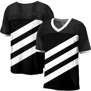 Camiseta Deportiva Atlética Unisex Personalizada 100% Poliéster, Impresa, de Secado Rápido, Transpirable, de Malla Corta, para Fútbol Americano - Product Image 4