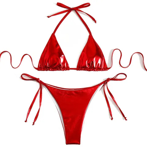 Traje de Baño Nuevo con Tiras Cruzadas para Mujer, Pantalones de Bikini con Estampado Completo, Secado Rápido y Transpirable, 2025 - Product Image 5