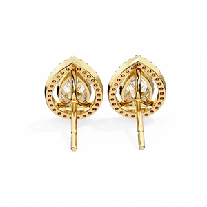 ต่างหูเพชร CVD สำหรับผู้หญิงต่างหูเม็ดเดี่ยวสีทอง14K สำหรับปลูกในห้องปฏิบัติการ - Product Image 4