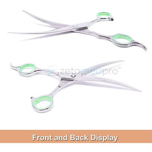 Tijeras de Peluquería Profesionales Curvas de Acero Inoxidable, Tijeras para Cortar Cabello, Tijeras de Peluquería Profesionales Curvas - Product Image 4