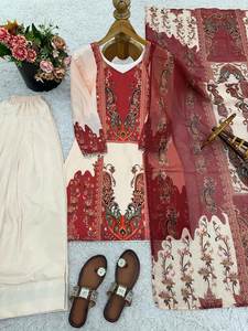 Conjunto de Kurta y Palazzo de Algodón con Estampado Étnico para Mujer, Estilo Romano, Ideal para Fiestas, a Bajo Precio - Product Image 5