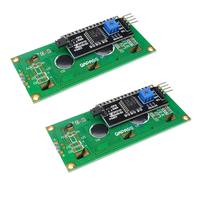 Modul Layar LCD1602 5V I2C/IIC dengan Latar Belakang Biru/Hijau dan Karakter Putih/Hitam