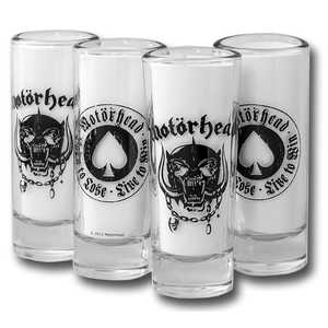 Juego de Vasos de Chupito Motrhead, 4 Vasos Transparentes de Alta Calidad, Clásicos y Contemporáneos para Agua, Vino, Brandy, Diseño Cuadrado Grueso - Product Image 2