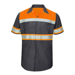 Wholesale Men's Reflective Windproof Polyester Shirt ANSI/ISEA 107 Certified High Visibility Workwear Breathable Quick Dry - Product Image 4