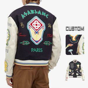 Men's High Quality Polyester/Cotton Chenille Varsity Jacket Custom <b>Hip</b> Hop Spring Windproof Waterproof Front Logo - Product Image 4