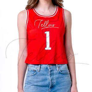 Uniformes de Baloncesto Personalizados para Mujer, Impresos, Transpirables, de Secado Rápido, sin Mangas, 100% Poliéster - Product Image 4