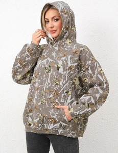 Nouveau Camo De Luxe Femmes Hoodies Haute Qualité Coton Polaire Acide Lavage Pull Lourd Streetwear Boxy Fit Hiver Automne - Product Image 4