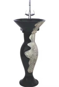 Producto de baño de porcelana indio de alta calidad: artículos sanitarios de pedestal completo, fregadero de lavabo de pie de cerámica blanca - Product Image 5