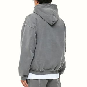 Usine directe personnalisé imprimé Logo fermeture éclair sweats à capuche pour hommes séchage rapide respirant polaire en gros personnalisé basiques à capuche - Product Image 2