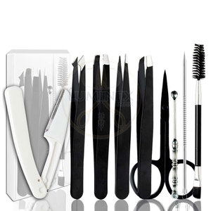 Kit de pinzas para cejas con pinzas de doble punta y estuche Kit de pinzas para cejas ligeras con diseño de precisión - Product Image 1