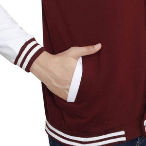 เสื้อแจ็คเก็ตฤดูหนาวแขนยาวผู้ชายคุณภาพสูง ดีไซน์ใหม่ คอตั้ง สไตล์ Letterman โลโก้ด้านหน้า ลำลอง กันลม - Product Image 5