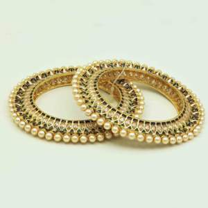 Wholesale Gold Plated Brass Luxury Reverse AD Bangle Traditional Design Women's <b>Wedding</b> Jewelry by Sri Jaya Jewellery - Product Image 1