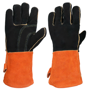 Guantes de soldadura de cuero de grano de cuero de vaca resistentes y duraderos, guantes de cuero de seguridad de doble palma para uso diario de hombres - Product Image 6