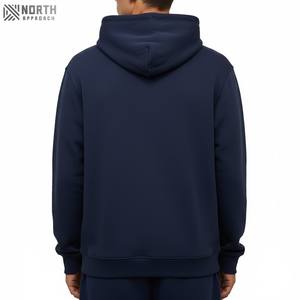 Pull à capuche en molleton lourd 100% coton pour hommes Sweat-shirt d'hiver de haute qualité avec logo imprimé Motif solide Teint uni en vente - Product Image 2