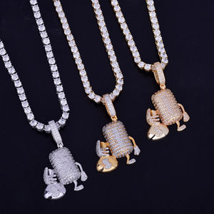 Colgante de Hip Hop con diamante de moissanita en oro macizo de 10 quilates Fabricante de colgantes de joyería de Hip Hop para unisex - Product Image 2