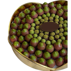 Highest Quality Golden Metal <b>Chocolate</b> Tray Eco-Friendly Modern Designer Sweets Serving Tray For <b>Wedding</b> Table Decoration Tray - Product Image 5