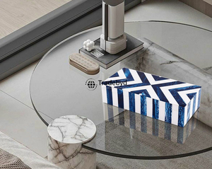 Caja de resina con incrustaciones para decoración del hogar con almacenamiento de joyas, regalo de recuerdo hecho a mano de Tradebyd - Product Image 2