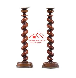 Bougeoir de décoration de table de vente chaude pour la maison hôtel salon café décor dernière conception bougeoir en bois de manguier - Product Image 6